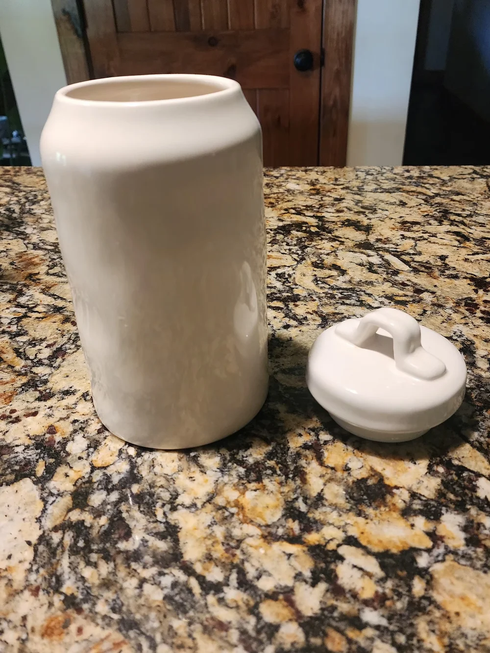 Rae Dunn Cream Steel Cut Oats Ceramic Canister